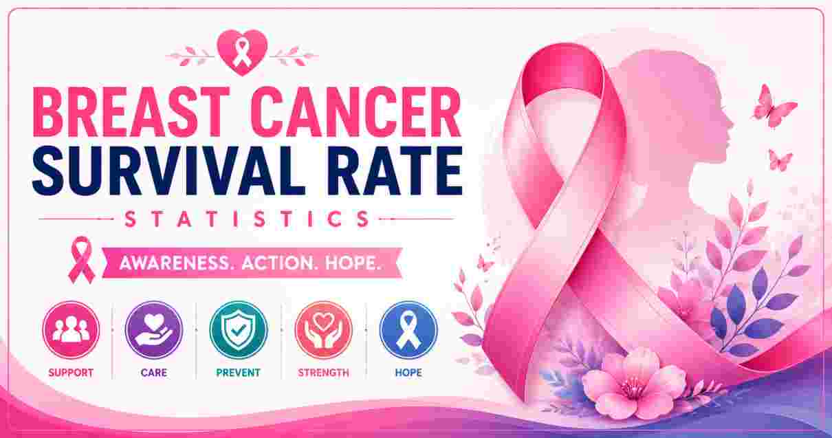 Breast Cancer Survival Rate Statistics in US 2026 | By Stage, Age & Facts