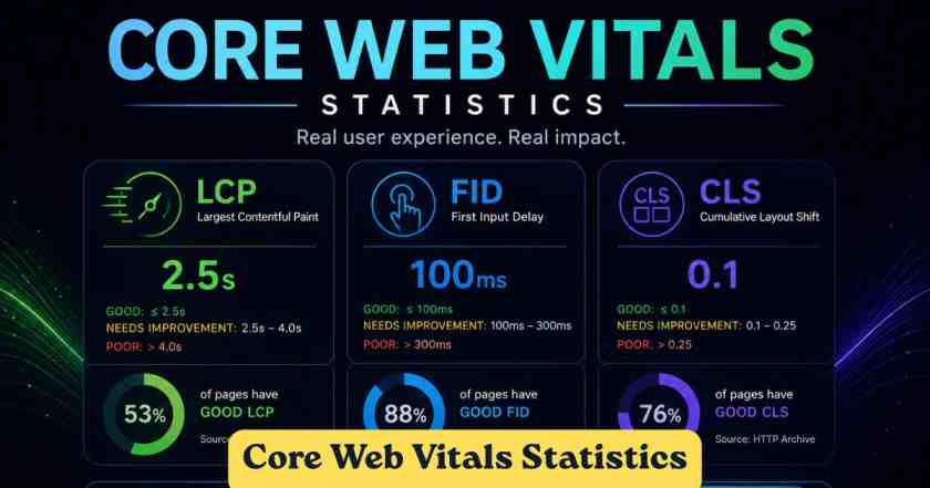 Core Web Vitals Statistics 2026 | Rankings, Scores & Facts