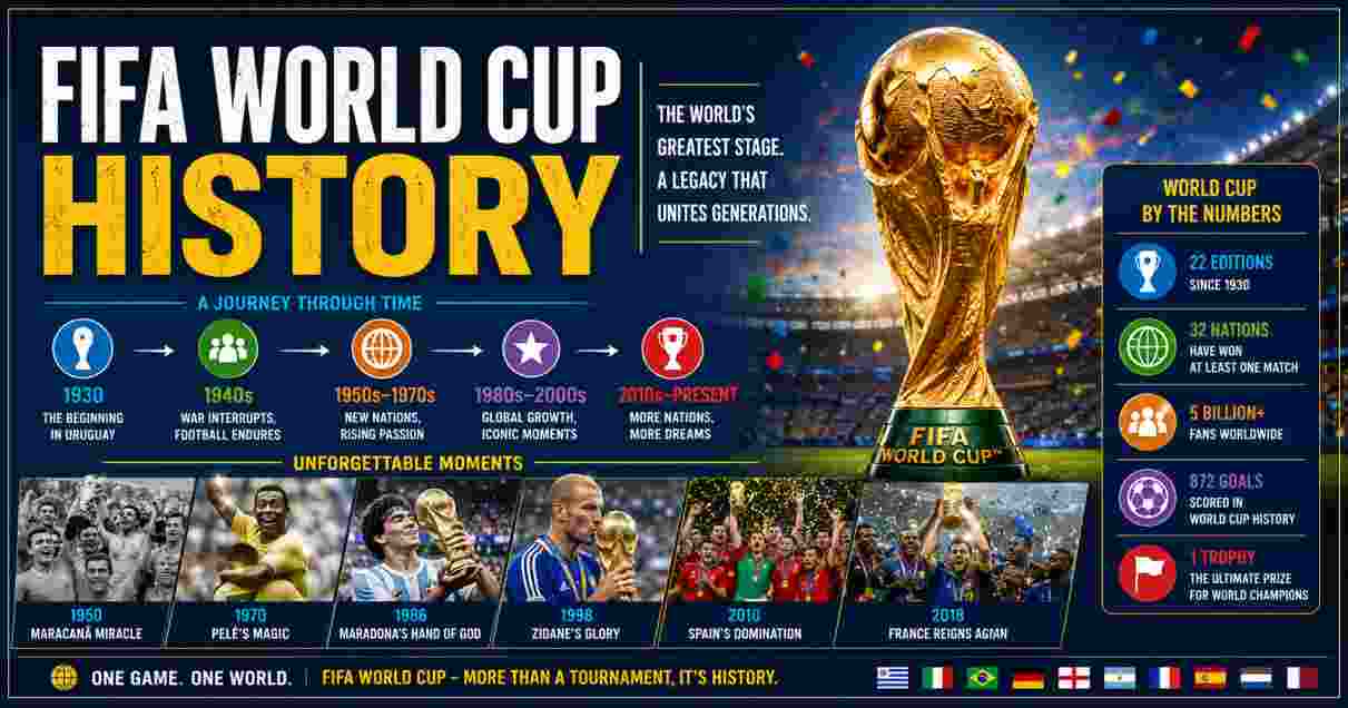 FIFA World Cup History Statistics 2026 | World Cup Facts