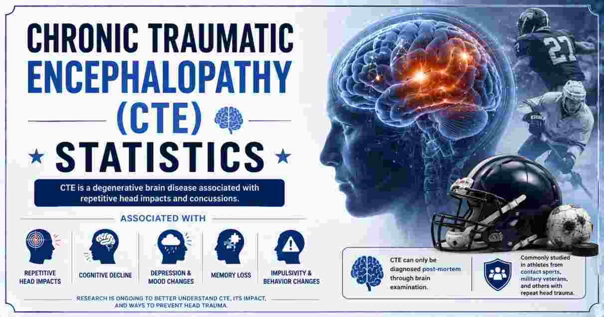 CTE Statistics in US 2026 | Symptoms, Causes, Stages & Facts