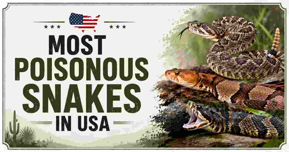 Most Poisonous Snakes in USA 2026 | Top 10 Deadliest Snake Facts