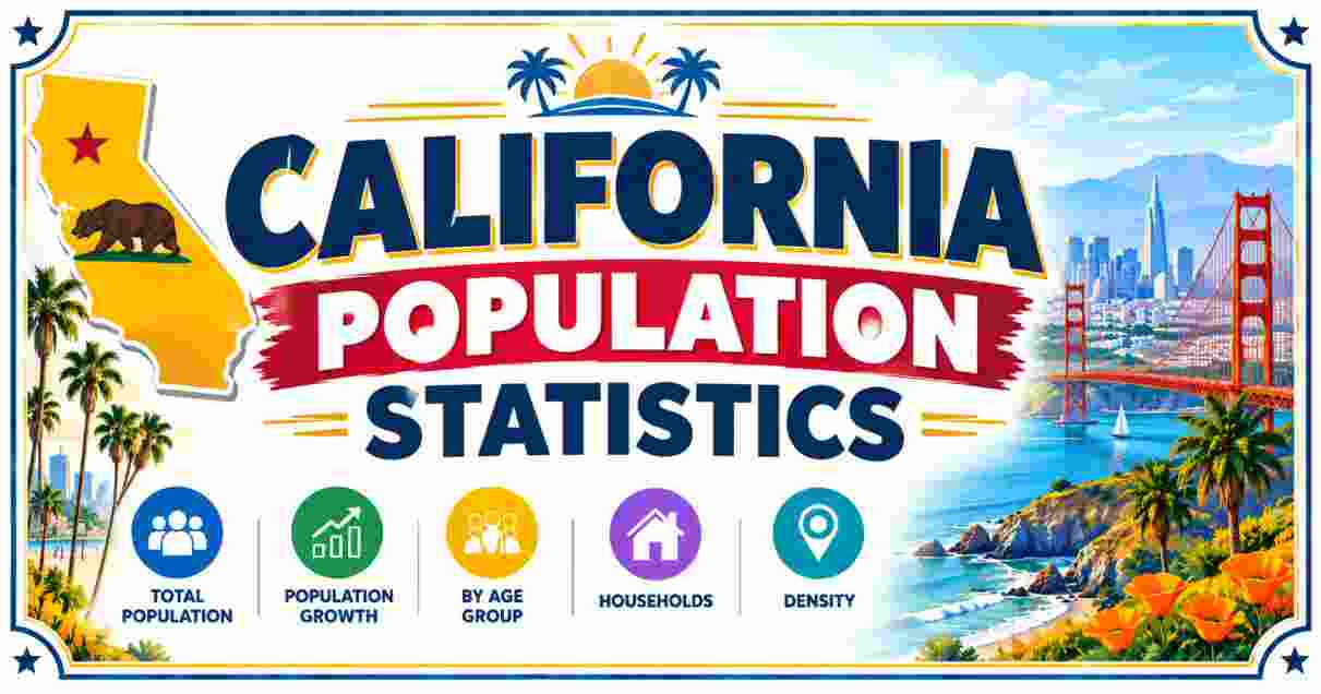 California Population Statistics 2026 | By Age, Race, Gender, Growth & Facts