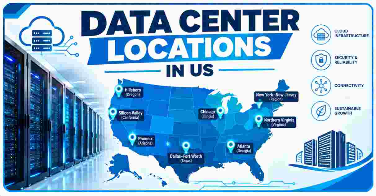 Data Center Locations in US 2026 | States, Cities, Capacity & Facts