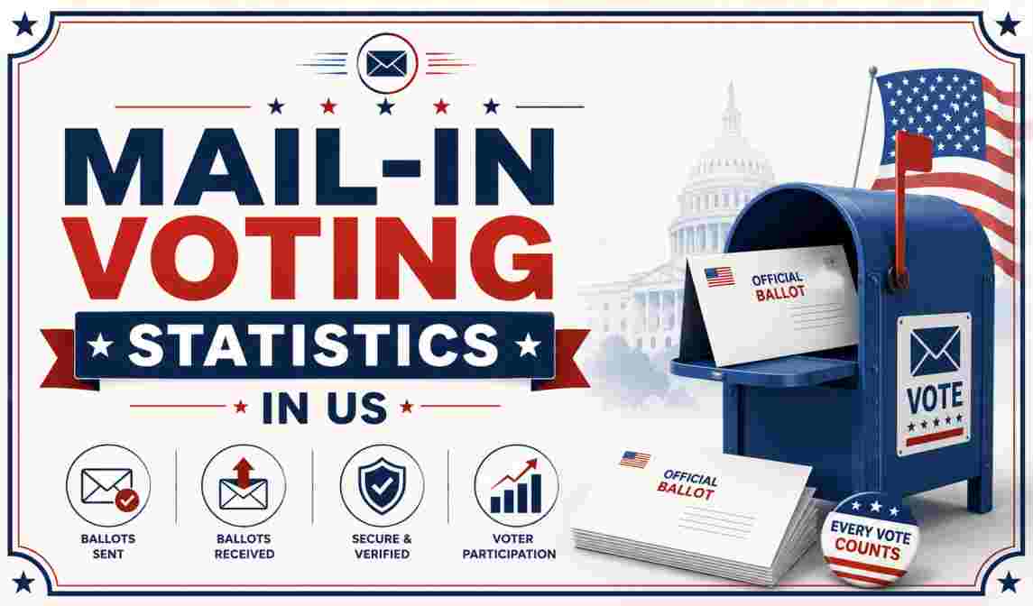 Mail-In Voting Statistics in US 2026 | Ballots, Voters & States