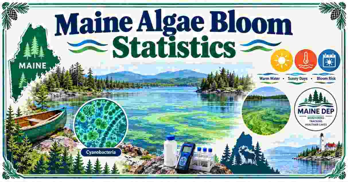 Maine Algae Bloom Statistics 2026 | Size, Marine Life & Facts