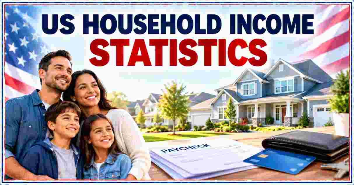 US Household Income Statistics 2026 | Last 50 yrs Median Income, By State, Age & Facts