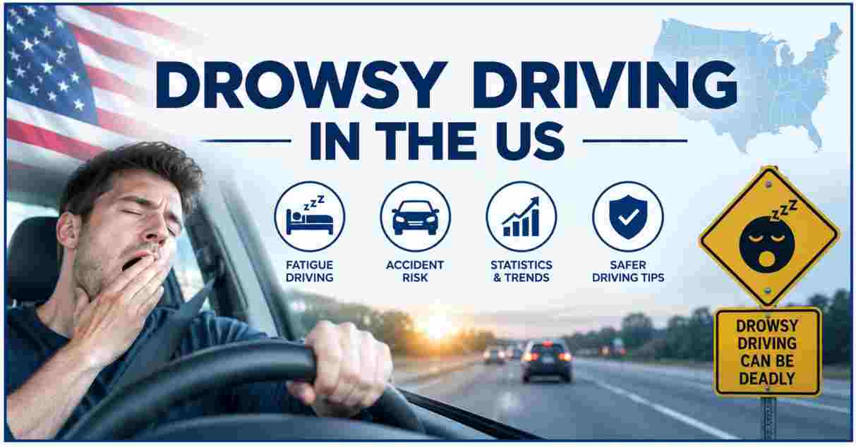 Drowsy Driving in the US 2026 | Sleep Deprivation, Crash Risk & Facts