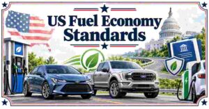 US Fuel Economy Standards 2026 | MPG Rules, CAFE Requirements, Automakers & Facts